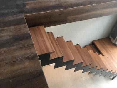 Декоративная отделка металлической лестницы