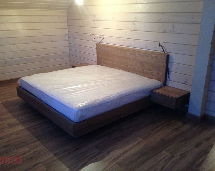 Двуспальная кровать с ящиками для хранения Еврострой