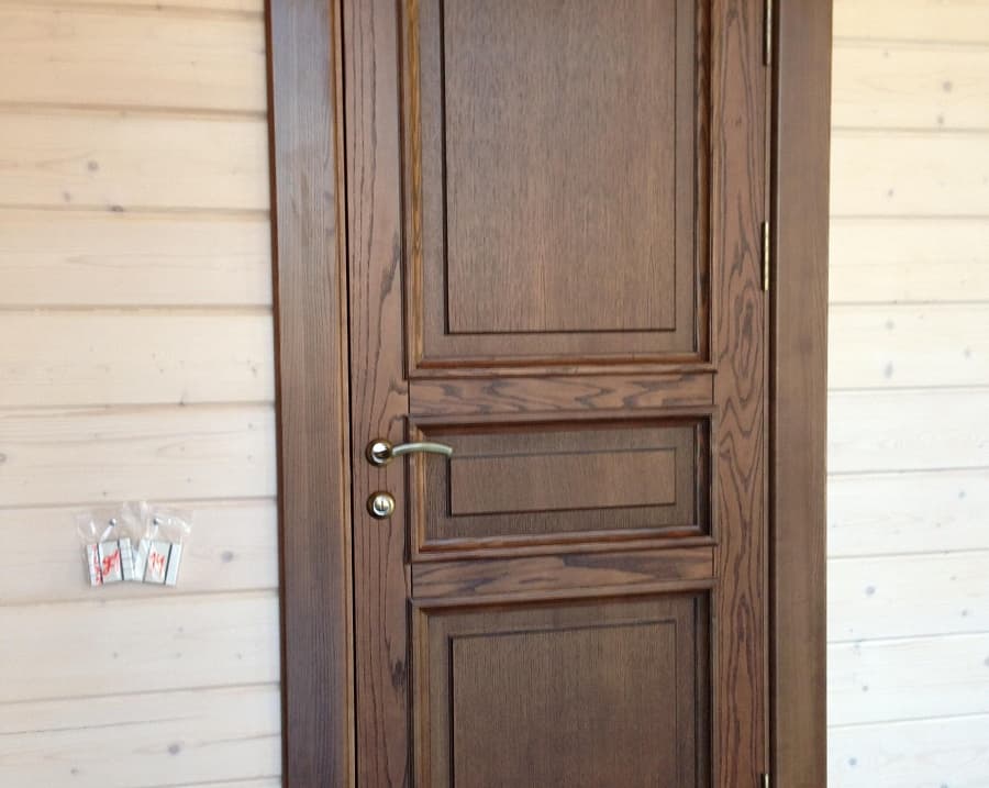 Межкомнатные двери для деревянного загородного дома (клееный брус) по эскизам заказчика. Еврострой